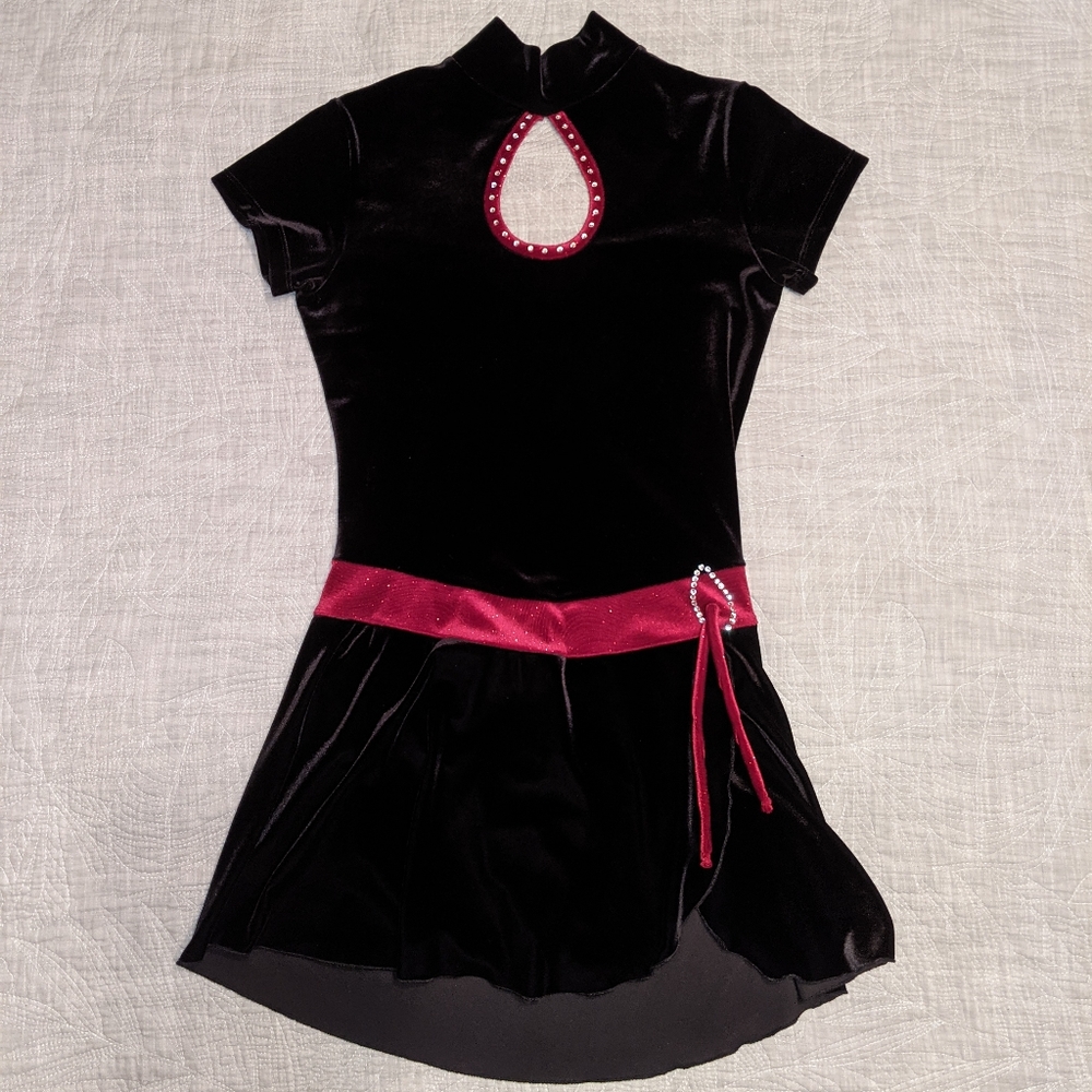 Black and Red Skating Dress